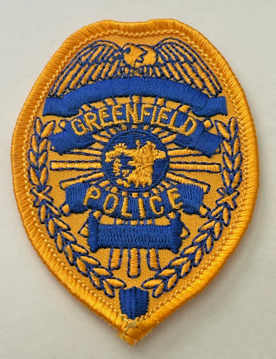 Vintage Greenfield California Police 3" Hat Vest Patch Unused