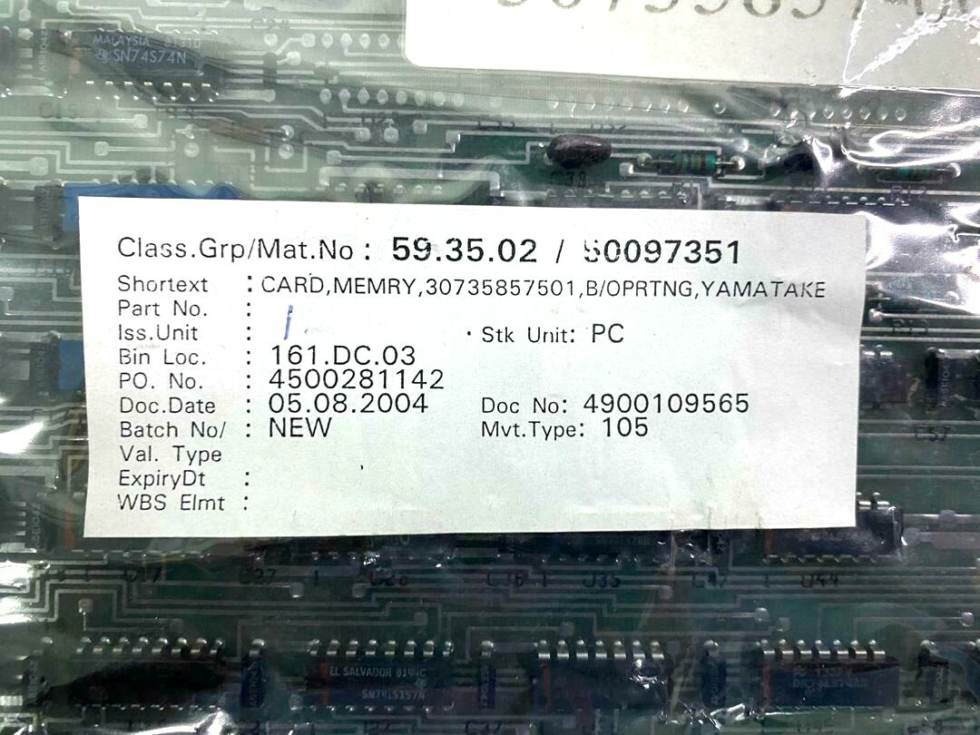 HONEYWELL 30735857-001 CMOS MEMORY MODULE