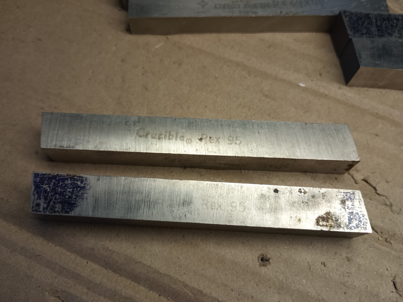 2 Pieces, Crucible Rex 95, Cobalt Lathe Bit Cutter  1/2" Shank 4" Length USA C1