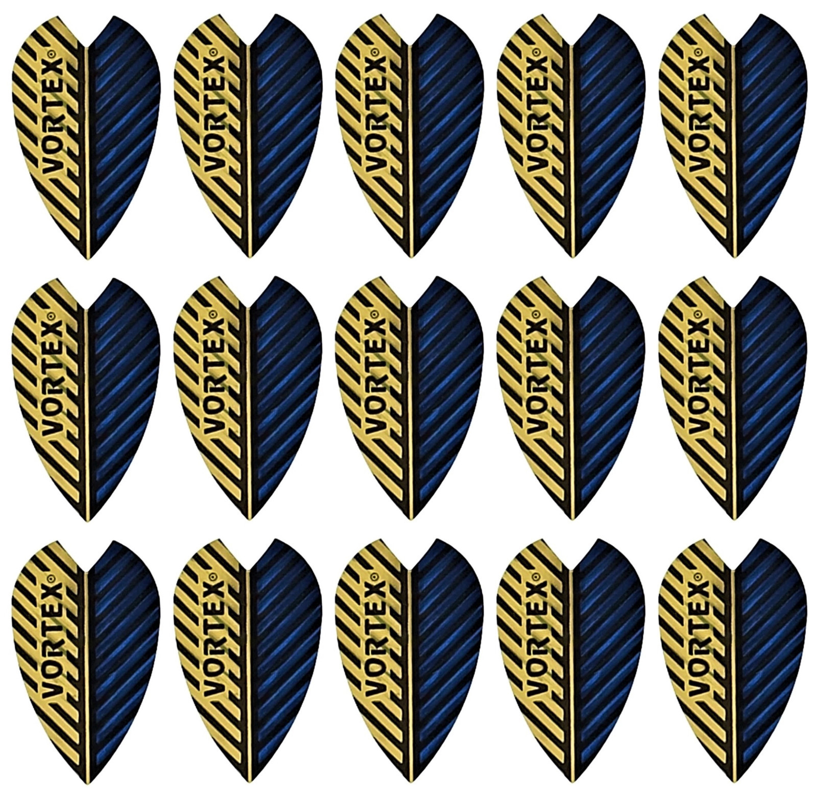 5 New Sets Harrows Vortex Dart Flights - Ships w/ Tracking - Blue & Gold