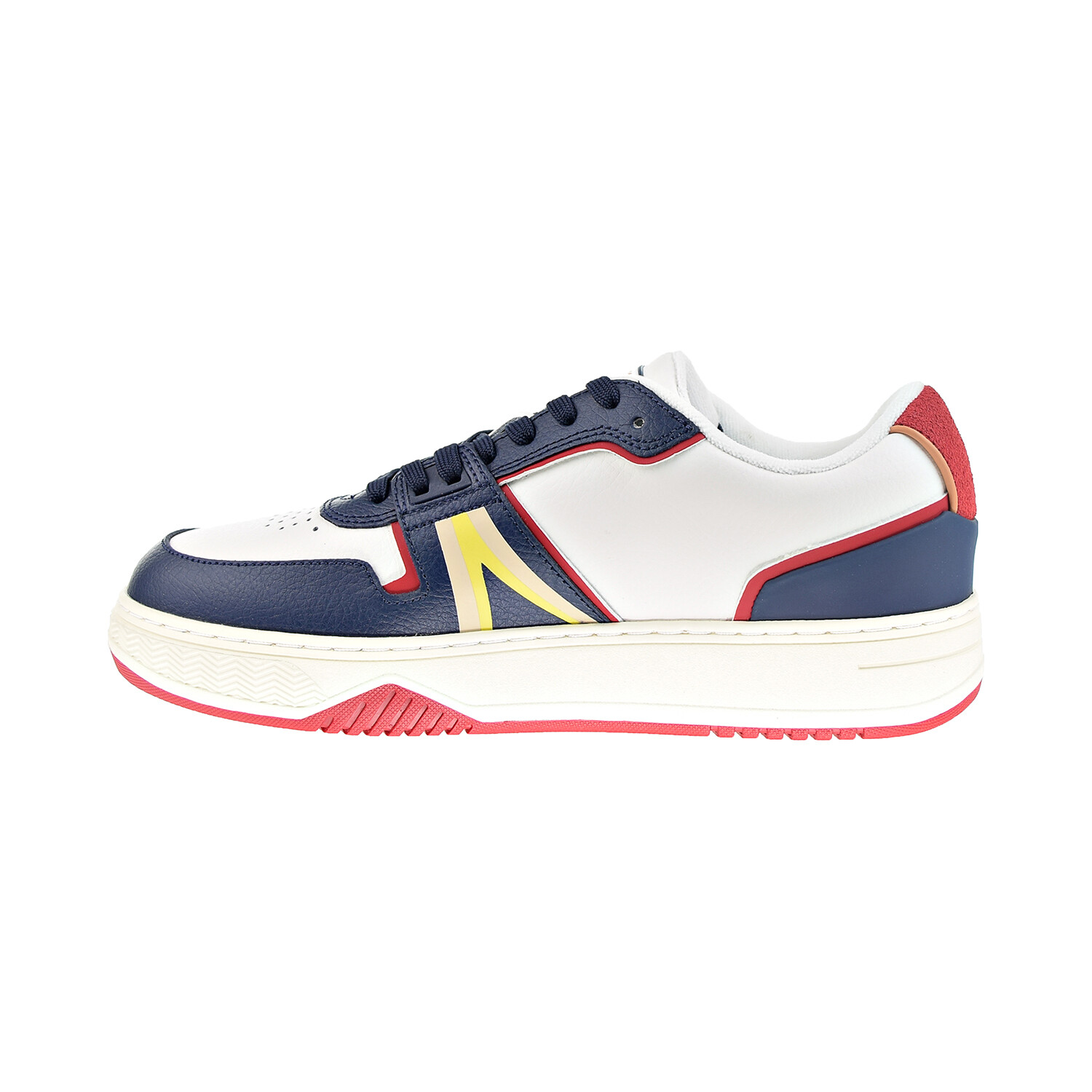 Lacoste L001 SMA Synthetic Men's Shoes White-Blue-Red 744SMA0068-286