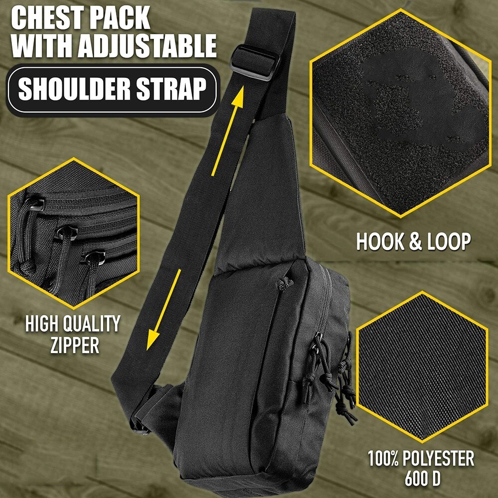 Tactical Gun Bag Concealed Carry Crossbody Shoulder Chest Pack Bag for Handguns