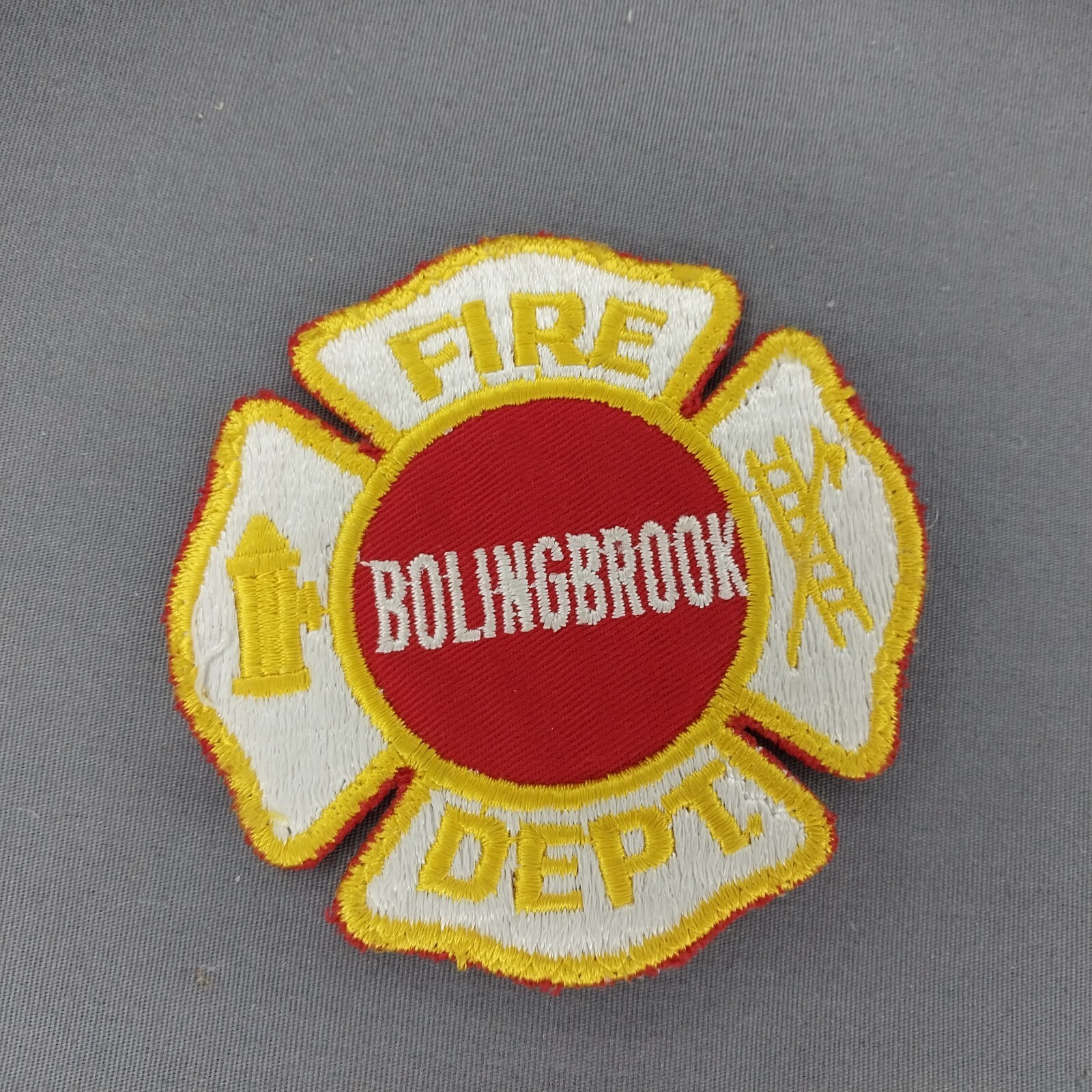 Bolingbrook IL Illinois Fire Dept Department Red Yellow 4" Patch