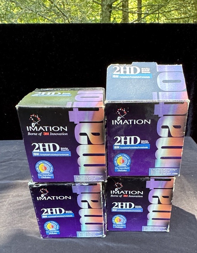 Imation 2HD 3.5" Inch Floppy Diskettes Lot 4 4 Boxes 3 Sealed! Mint Unused