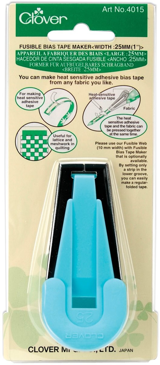 CLOVER Fusible Bias 1-Inch Tape Maker, 1 EA,Other Quilting Supplies