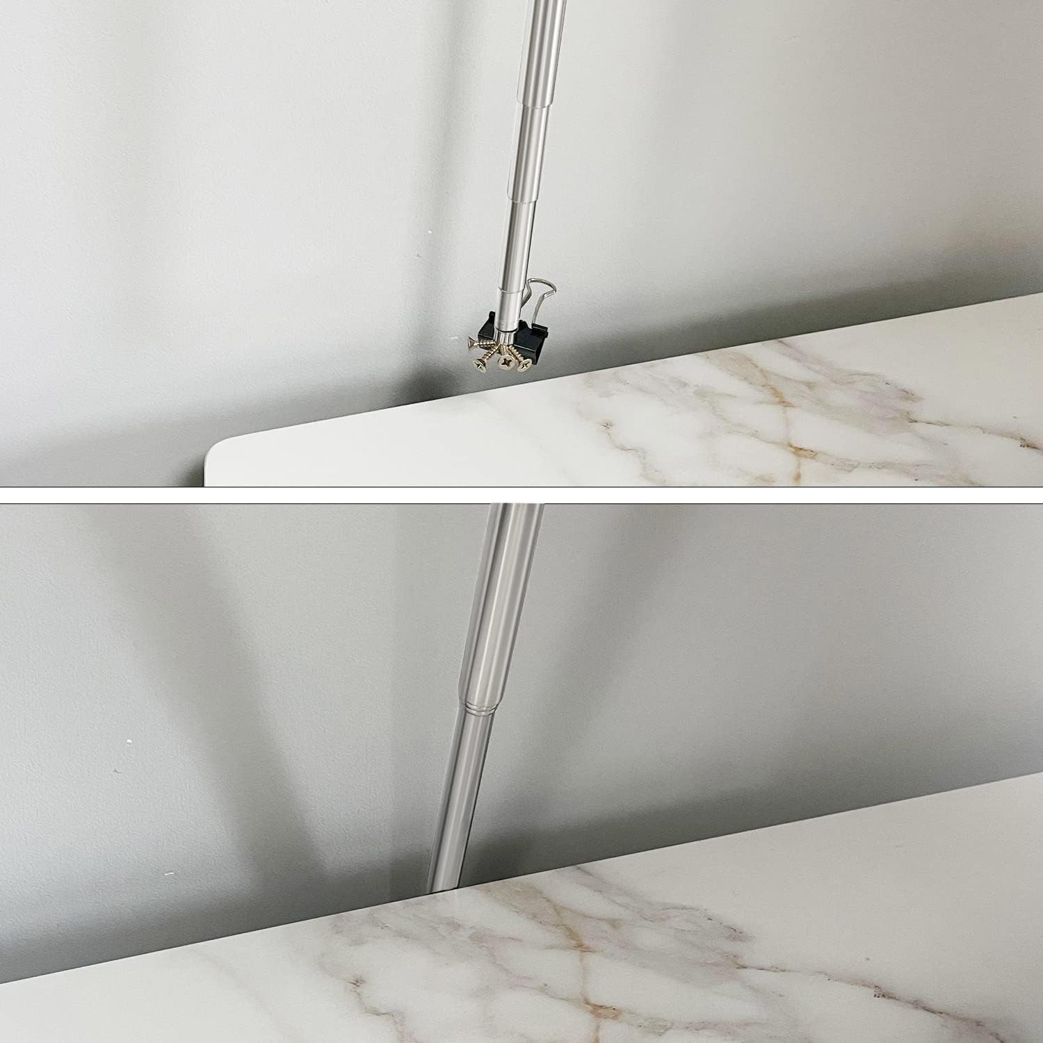 Telescoping Pole Magnetic Pickup Grabber Tool with Hook