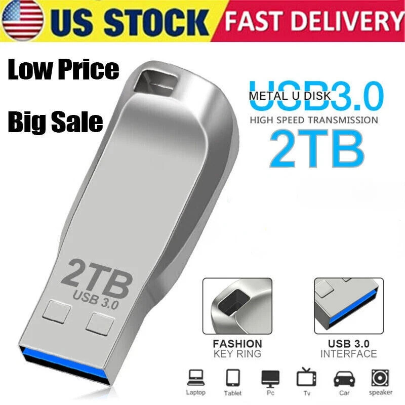 2TB USB 3.0 Flash Drive Thumb U Disk Memory Stick Pen PC Laptop Storage lot