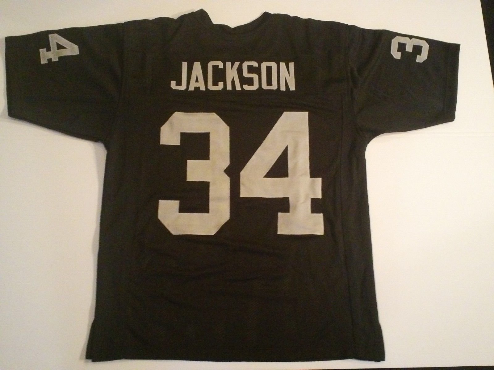 UNSIGNED CUSTOM Sewn Stitched Bo Jackson Black Jersey - M, L, XL, 2XL, 3XL