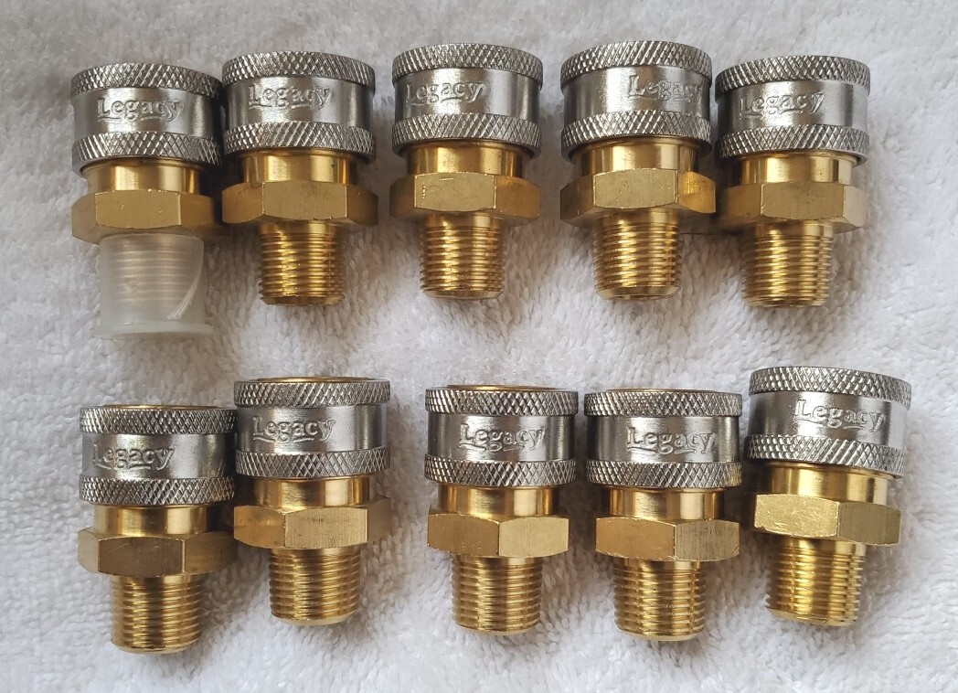 10 Legacy 9.802-169.0 Pressure Washer Quick Coupler 3/8 Socket 3/8 NPT - LOT