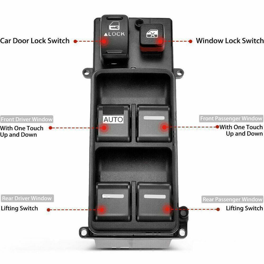 FIT FOR 2003-2007 HONDA ACCORD 4 DOOR MASTER WINDOW SWITCH DRIVER SIDE SWITCH US