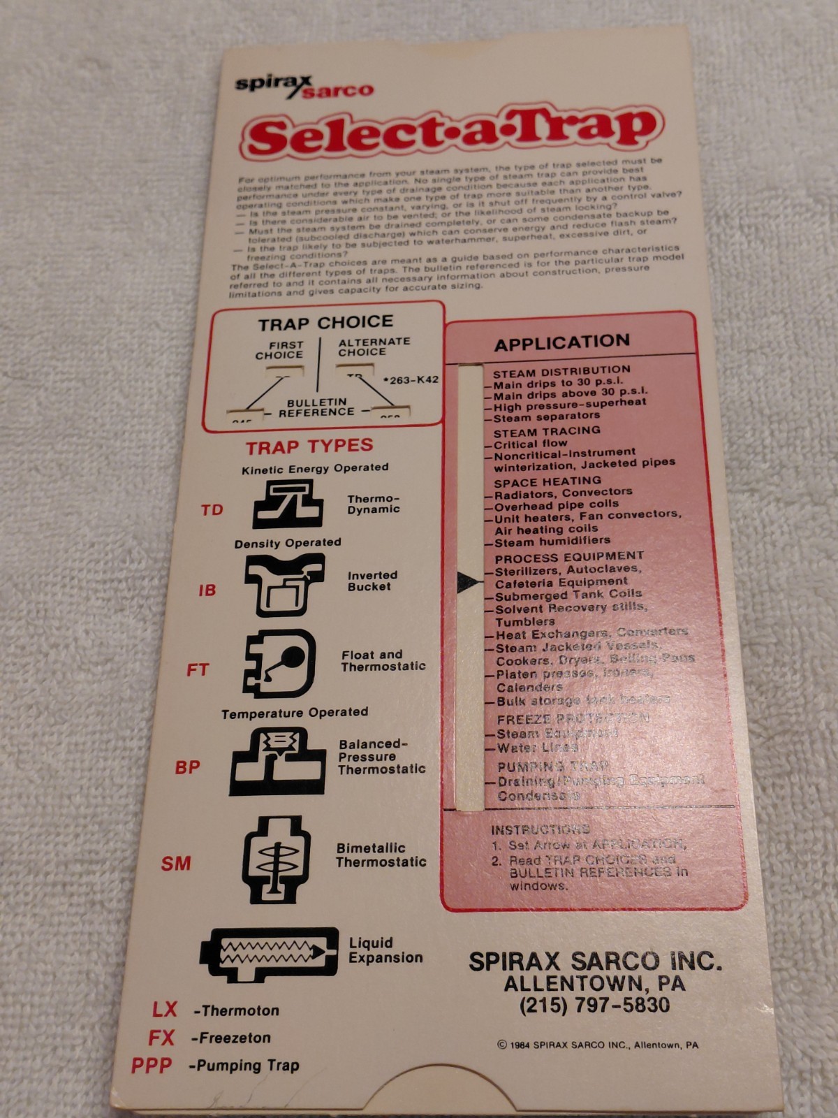 Spiral Sarco Select a Trap Slide Vtg 1984 VGUC