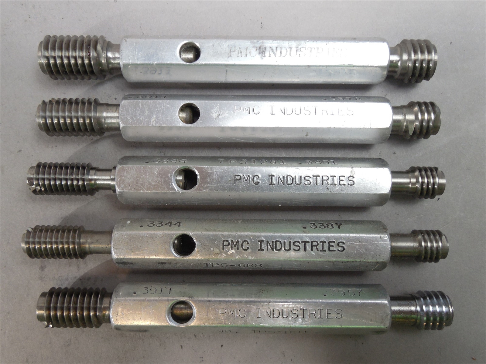Lot of 5 PMC Inspect Gages: TPS-091, TPS-688, TPS1281, TPS-1282, TPS1413 - USED