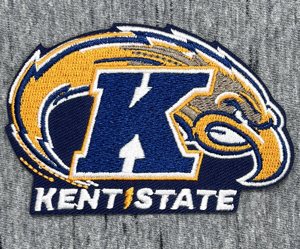 KENT STATE EMBROIDERED IRON ON PATCH 2.25” x 3.50” FREE SHIPPING