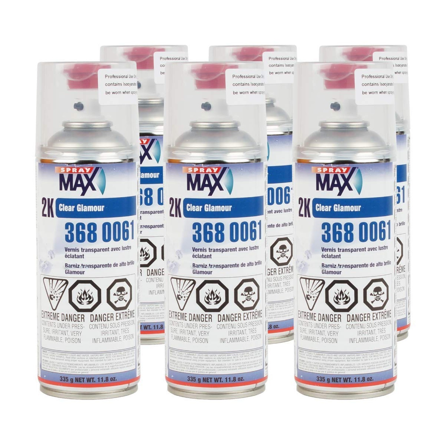 SprayMax USC 2k High Gloss Clearcoat Aerosol (6 PACK) 11.8 Fl Oz (Pack of 6)
