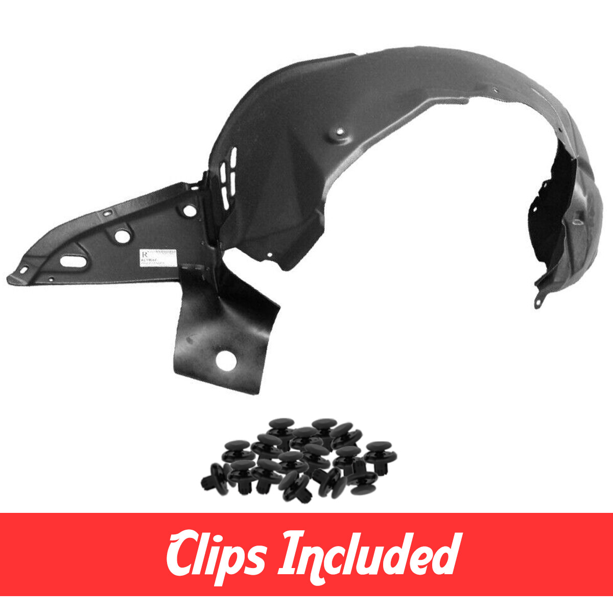 Front Right Passenger Side Fender Liner w/ Clips For 2007-2013 Altima NI1251135