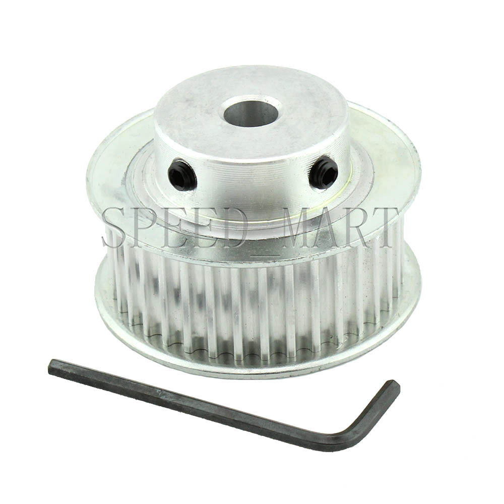 HTD5M Aluminum Timing Belt Pulley 36 Teeth 12.7mm Bore 21mm width Stepper Motor