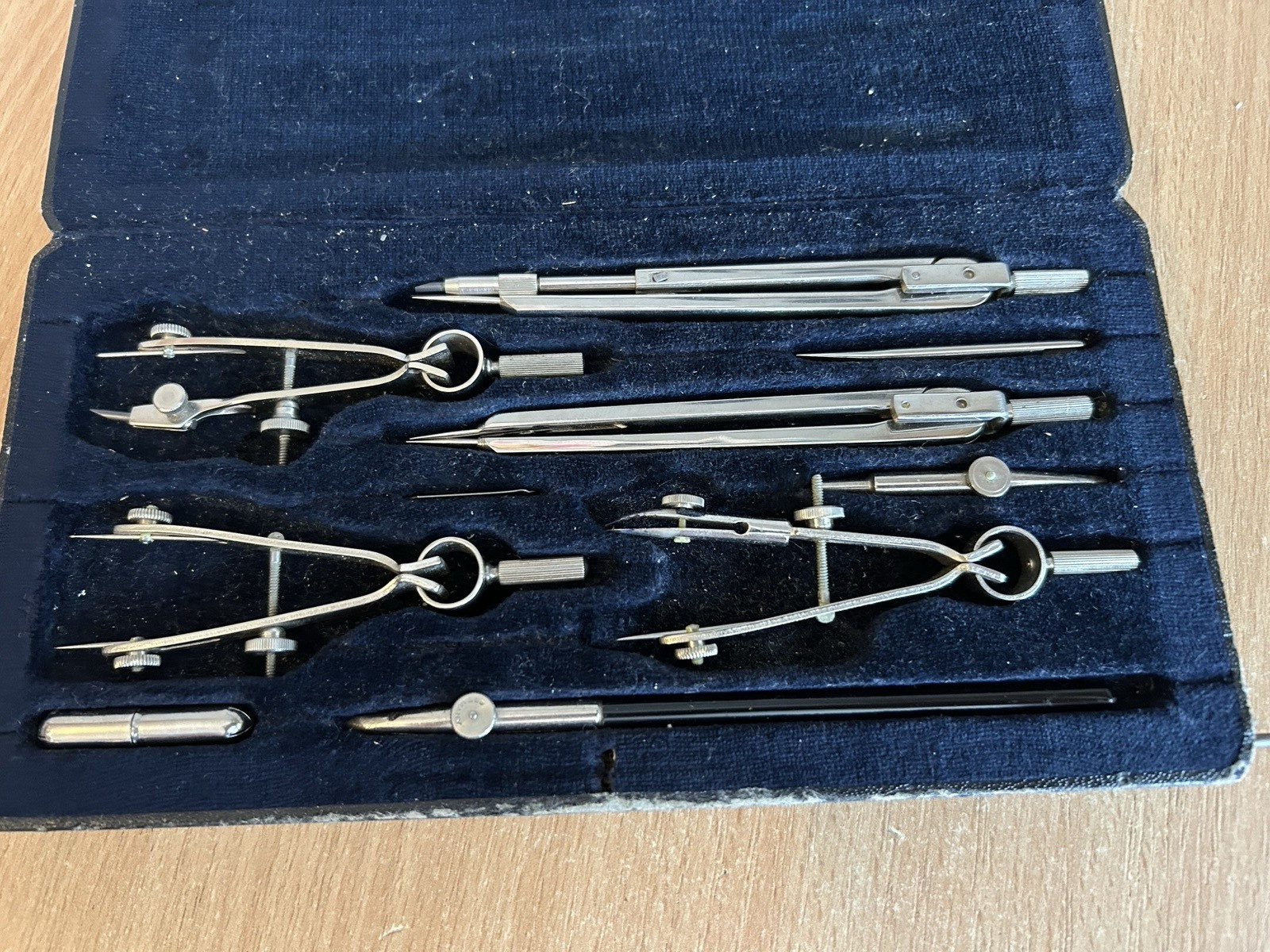 Vintage Eco Bra 212 Scientific Compass Drafting Drawing Set + Pull Pin Case