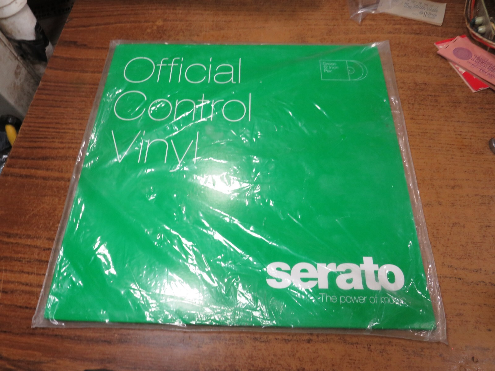 serato official control vinyl green