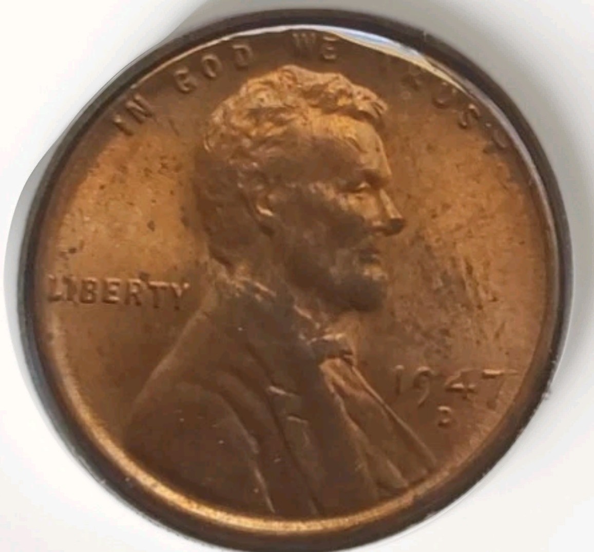 1947 D Lincoln Wheat 1C BU RED Brilliant Uncirculated 1c Coin Blk Specs FreePost