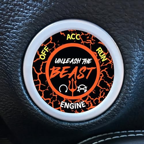 Push Start Button Cover for Dodge Challenger Charger Durango Accessories Orange