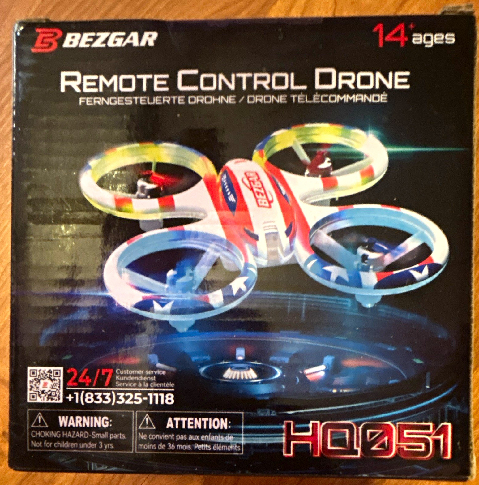BEZGAR HQ051 Remote Control Quadcopter Drone, Electric RTR Toy Grade, Plastic