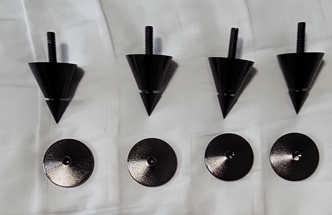 Black Chrome Speaker Spike Set 4 Pcs.