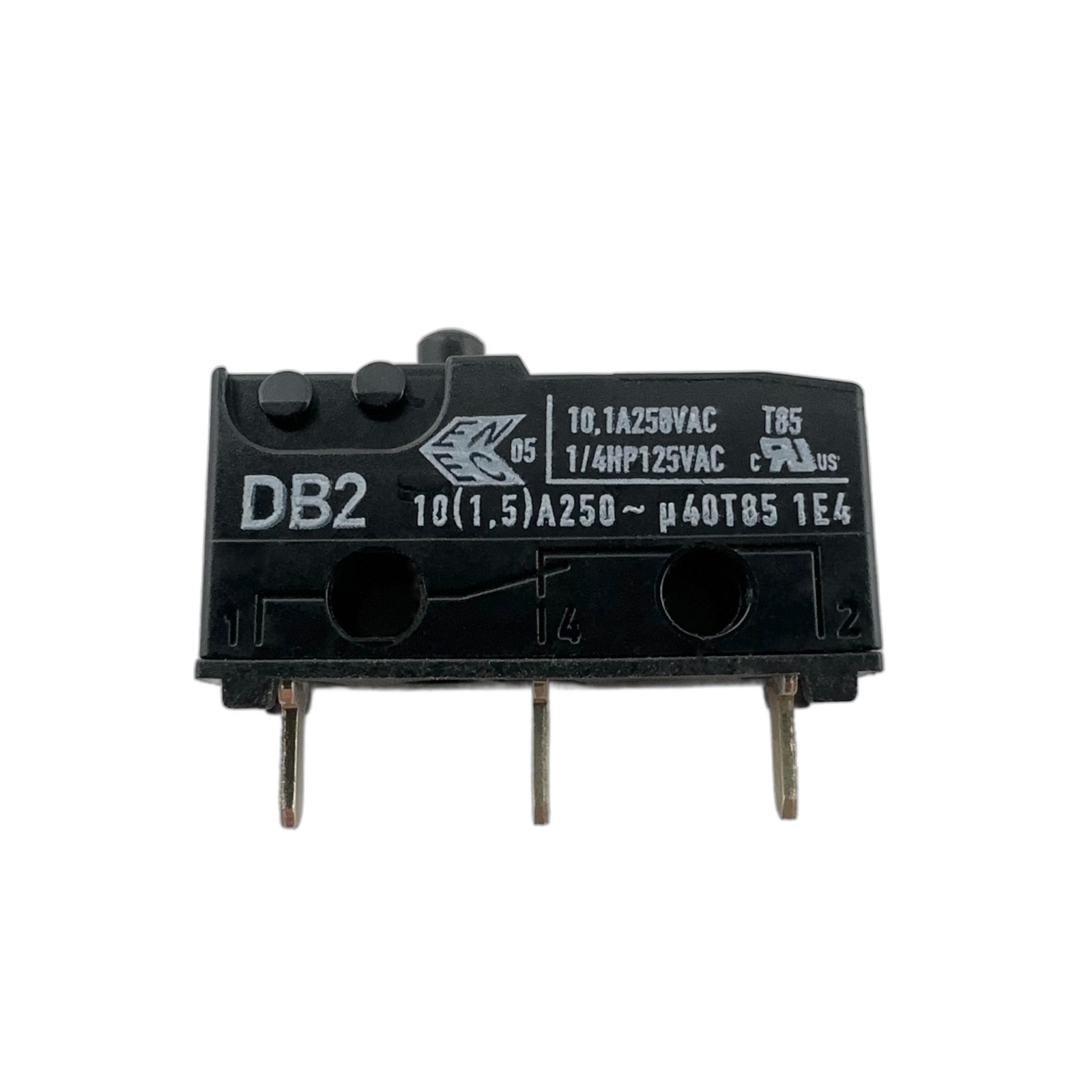 2x CHERRY ZF DB2 Micro Switch Reset Black Button 3-Pin 10.1A 250VAC