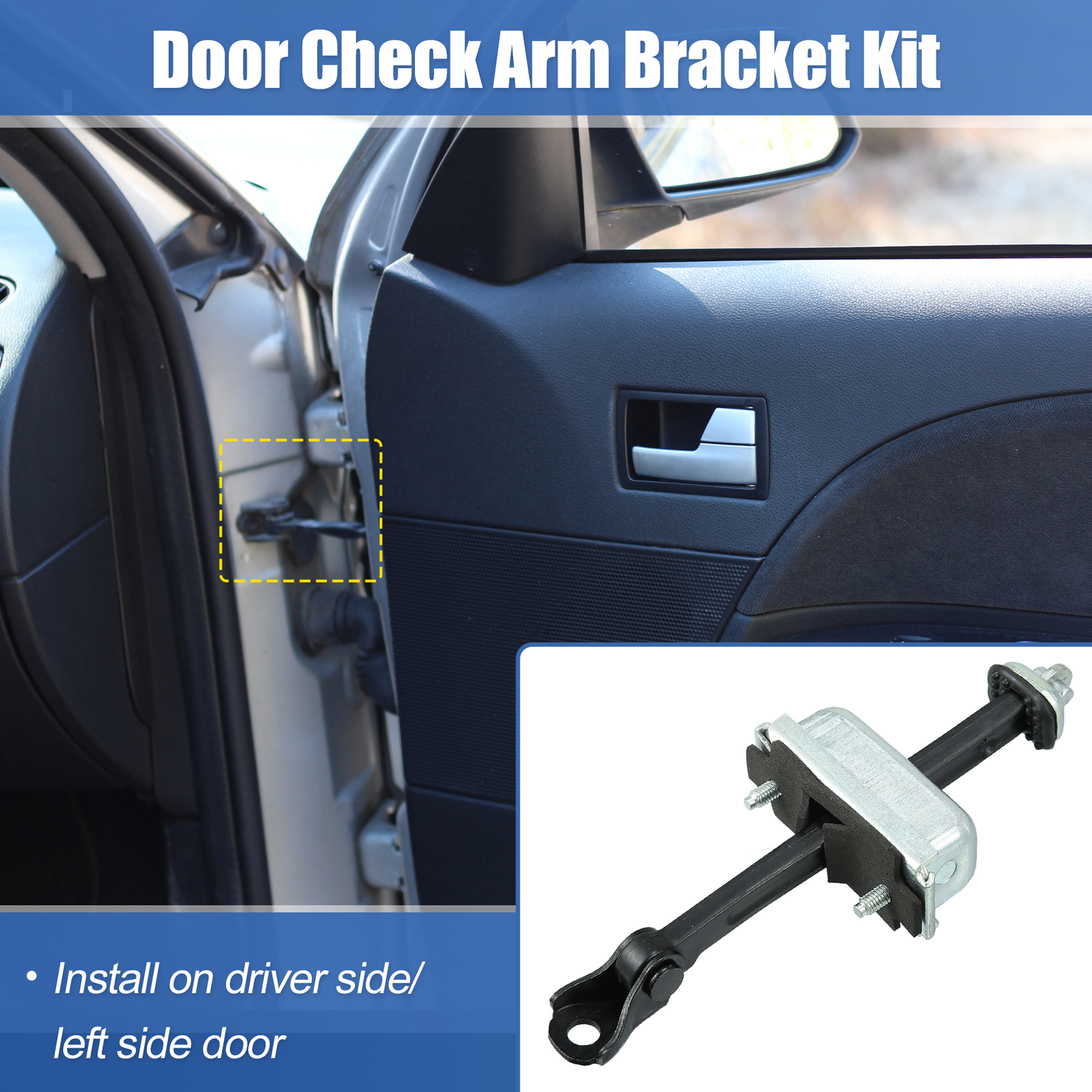 Pack(1) Front Door Check Stop Strap Left/Right Side for Honda Accord 2003-07