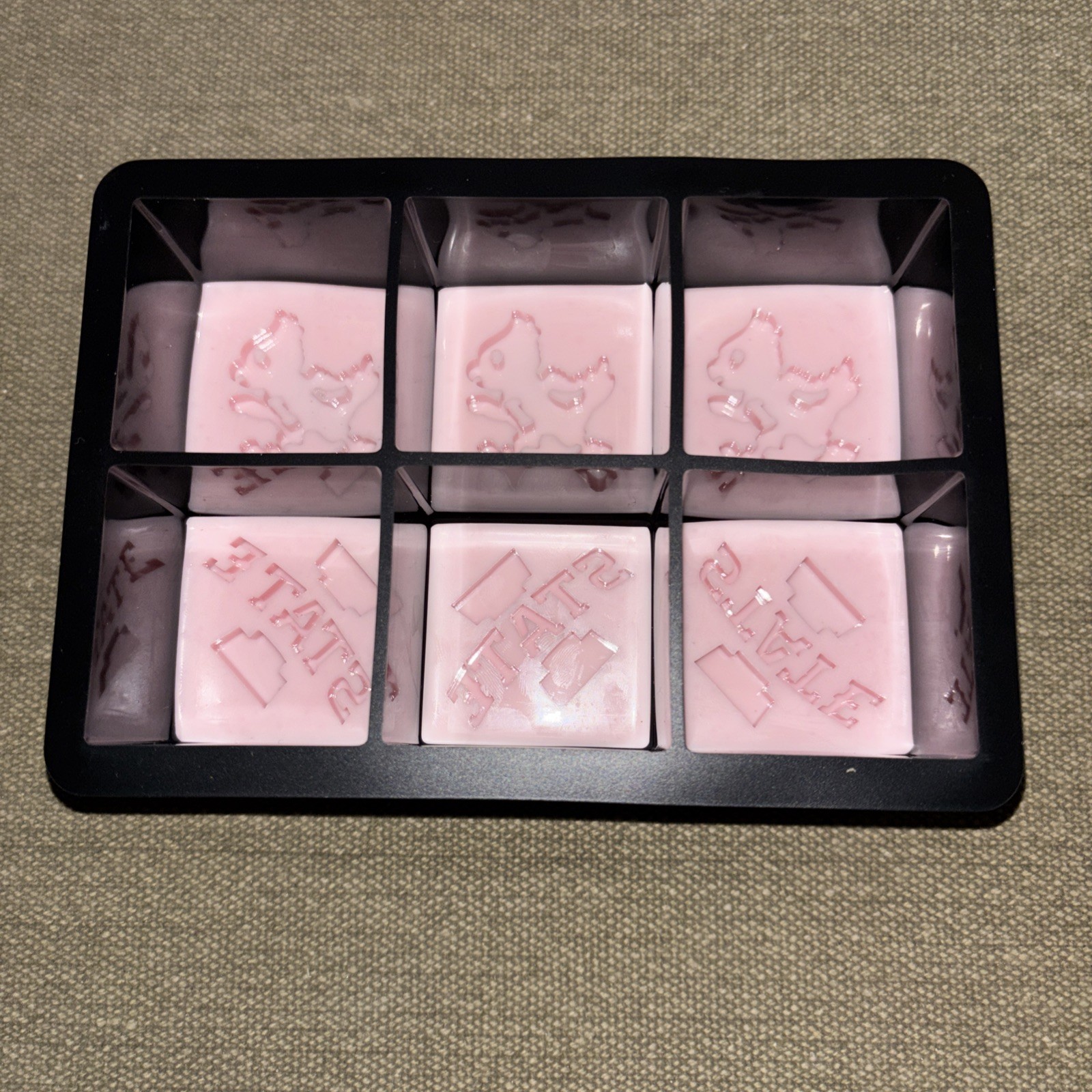 Iowa State Cyclones. Silicone 6 Cube Mold. Speakeasy Custom Silicone Ice Molds.