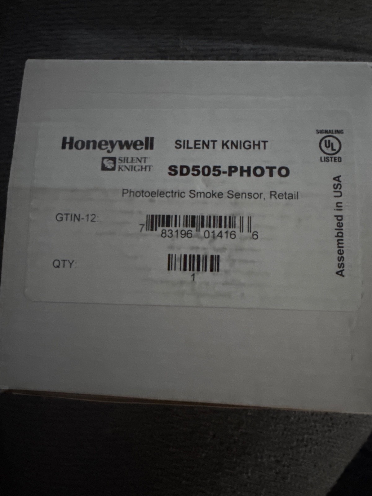 NEW SILENT KNIGHT SD505-PHOTO HEAD (USA MADE).