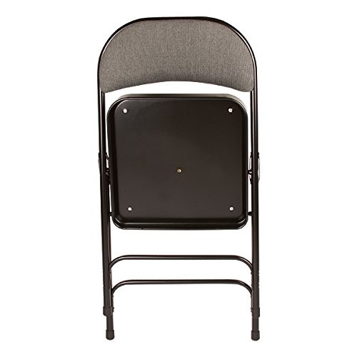 Commercial Furniture 6600 Series Folding Chair with Fabric Upholstered Black