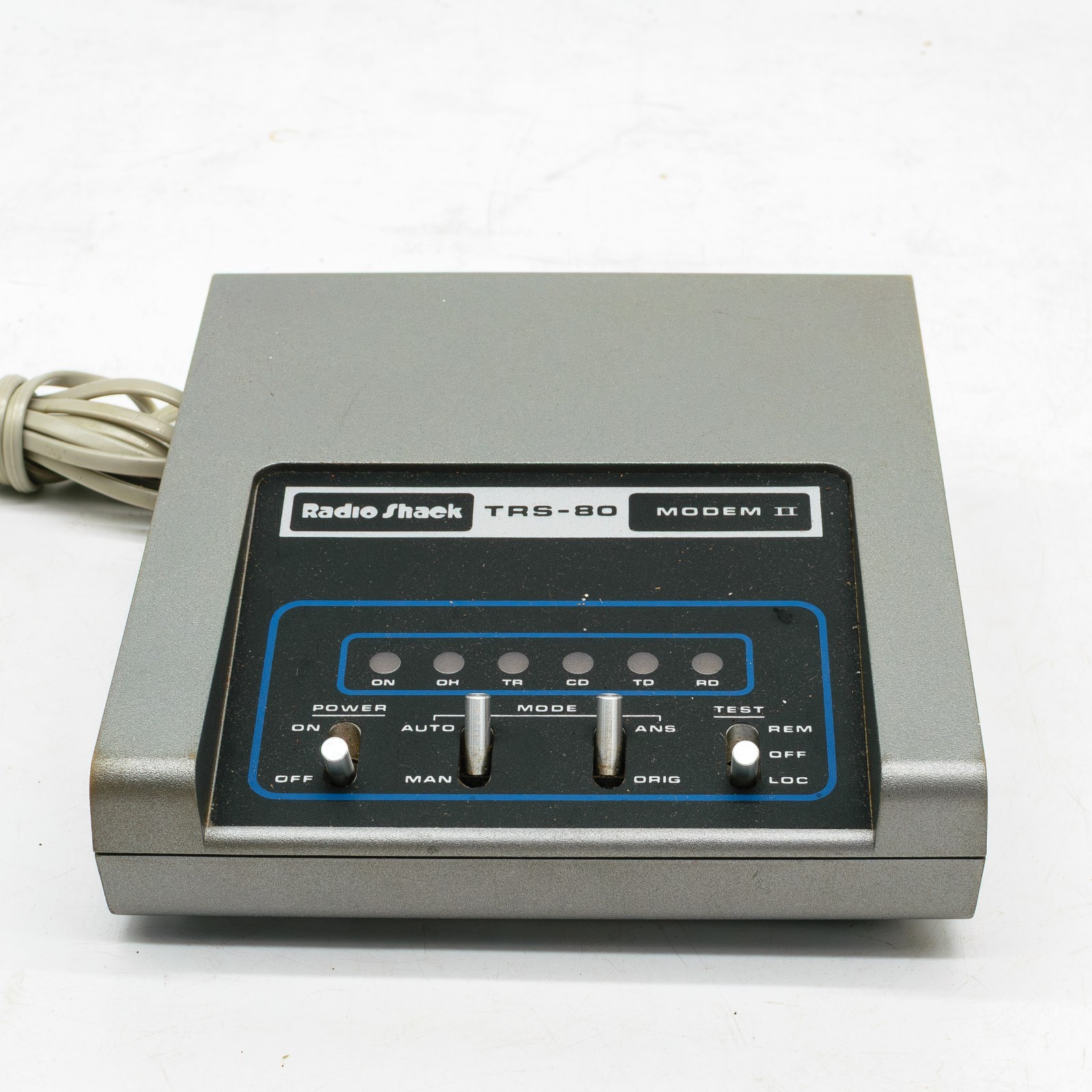 RadioShack TRS-80 Modem II with Original Serial Interface Cable, Owners Manual &
