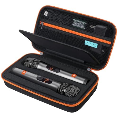 RAIALL Wireless Microphone Case for JBL Wireless Two Microphone Black