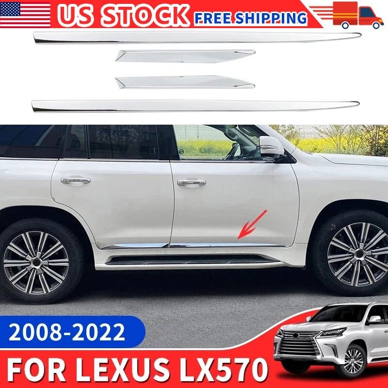 For 2008-2022 Lexus LX570 LX450d Door Side Trim Strip Molding Exterior Decor