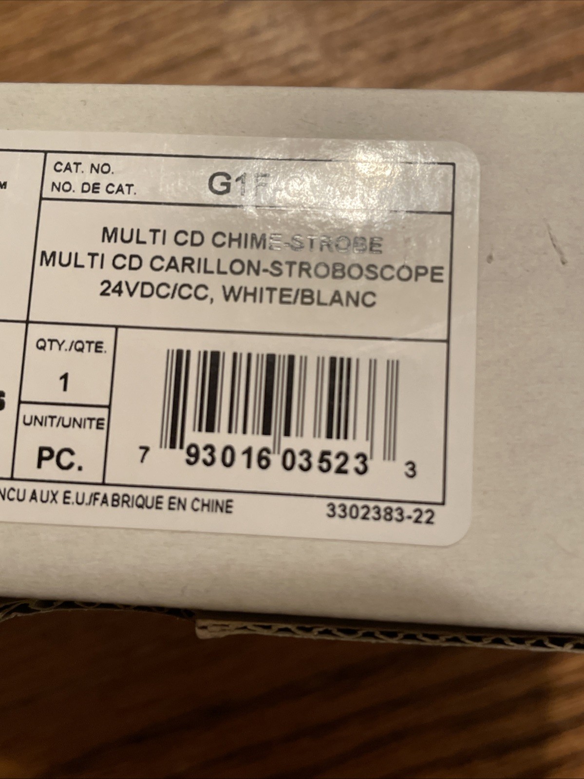 Edwards System Technology G1F-CVM Multi CD Chime Strobe 793016035233