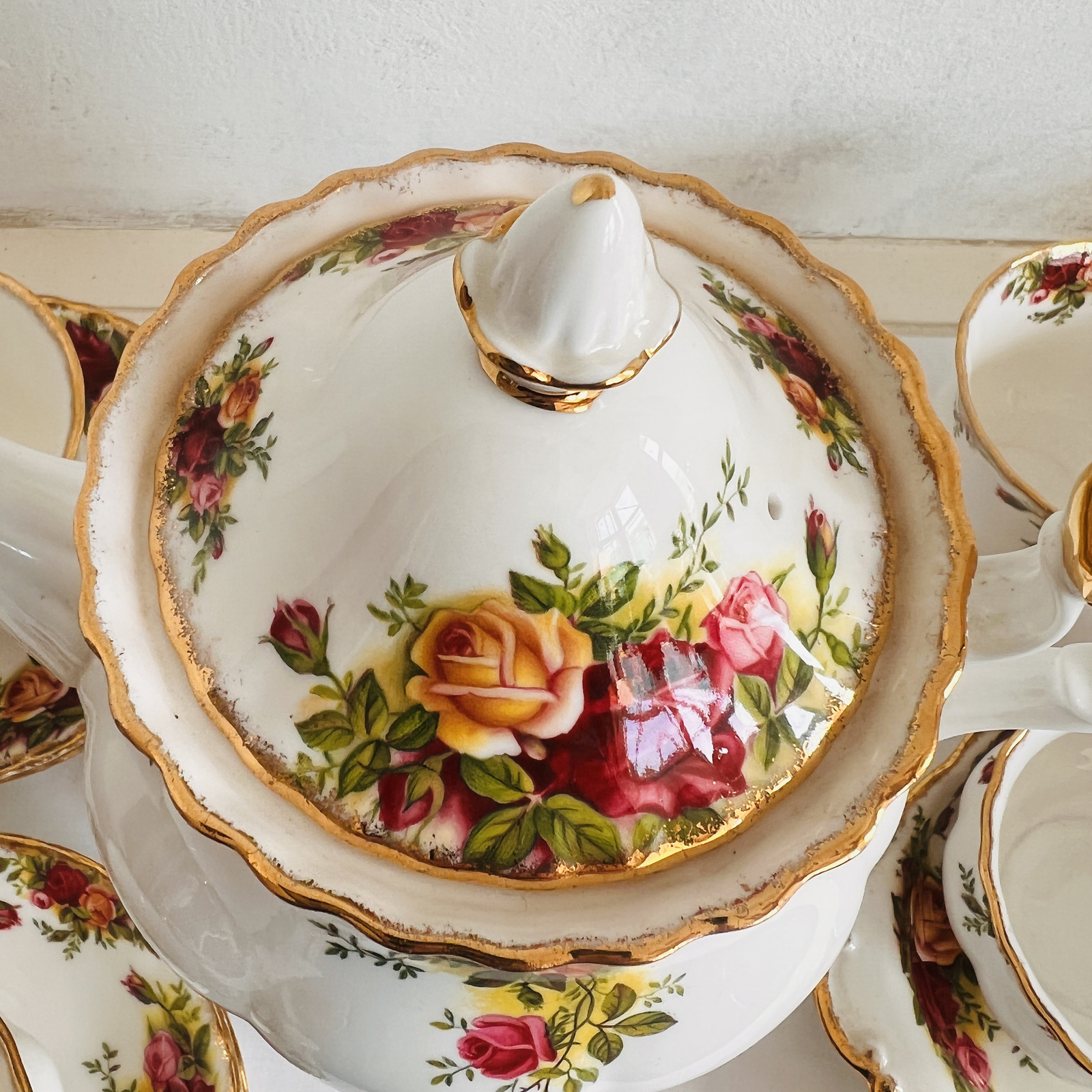 Original Royal Albert ''Old Country Roses'' Bone China Set x 6, Made in England
