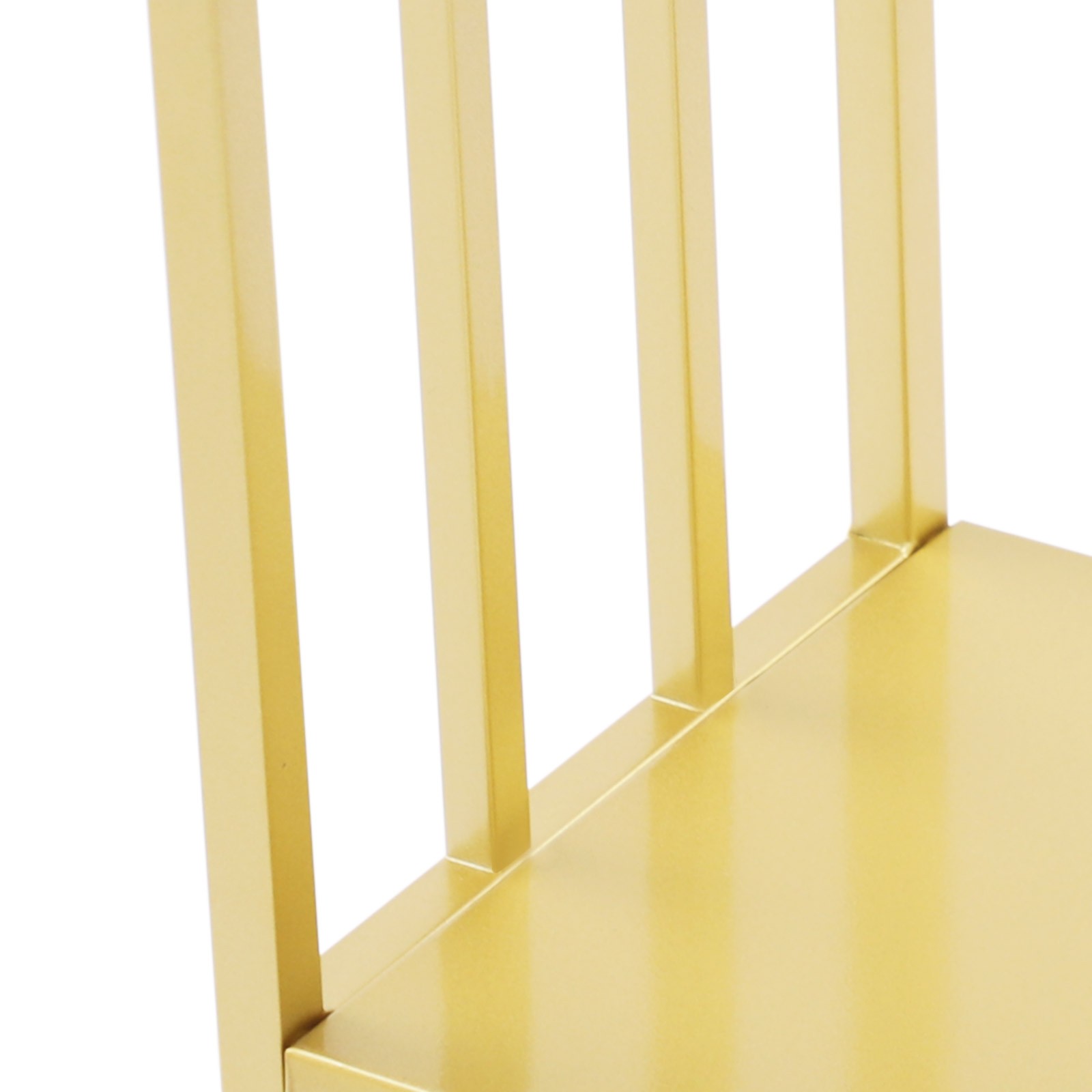 3-Tier Floor Standing Bookshelf Display Rack Iron Open Shelf Modern Sturdy