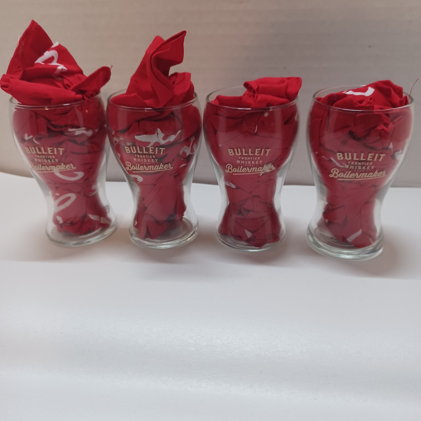Bulleit Frontier Whiskey Boilermaker Glasses  Set of 4