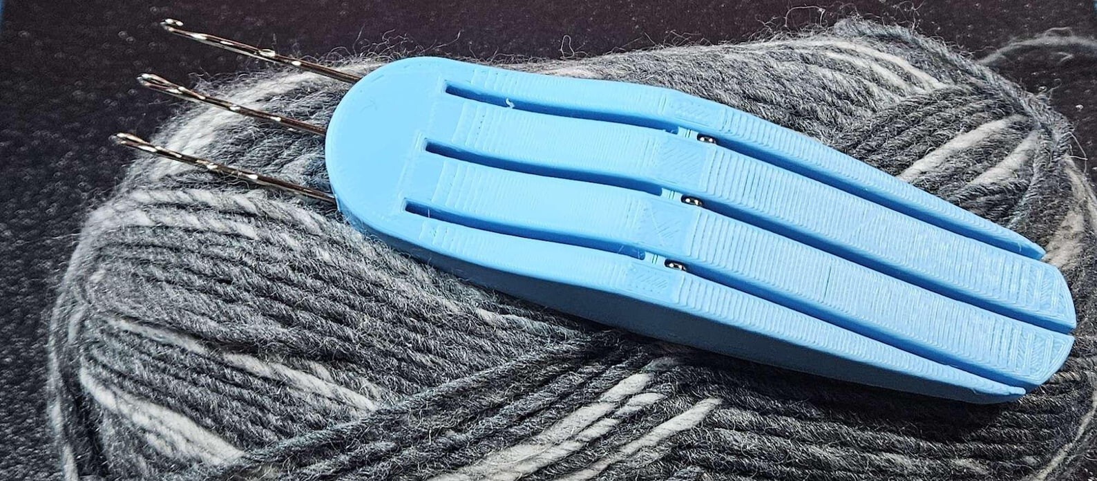 3D Printed Cordsmith I-Cord Tool (Worsted / Larger Hooks) w/ Replaceable Needles