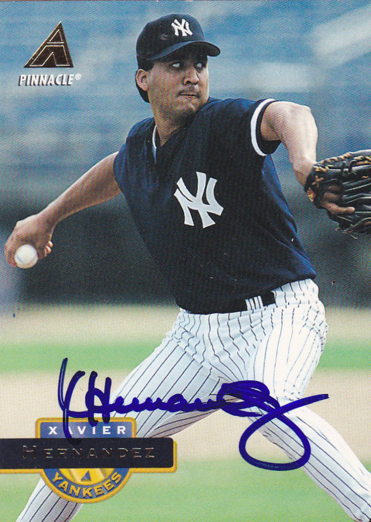 XAVIER HERNANDEZ NEW YORK YANKEES SIGNED 1994 CARD ASTROS BLUE JAYS REDS RANGERS