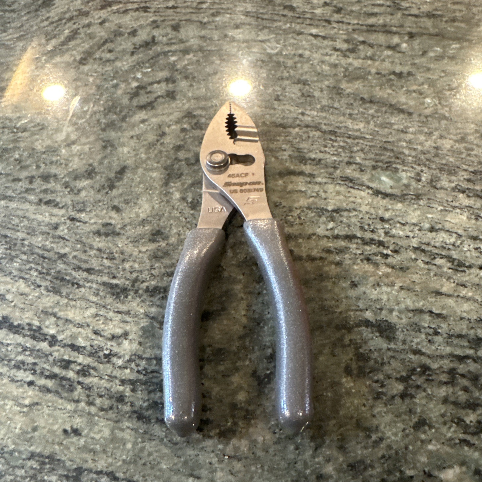 Snap on 46acf talon grip combination slip joint pliers dark titanium new