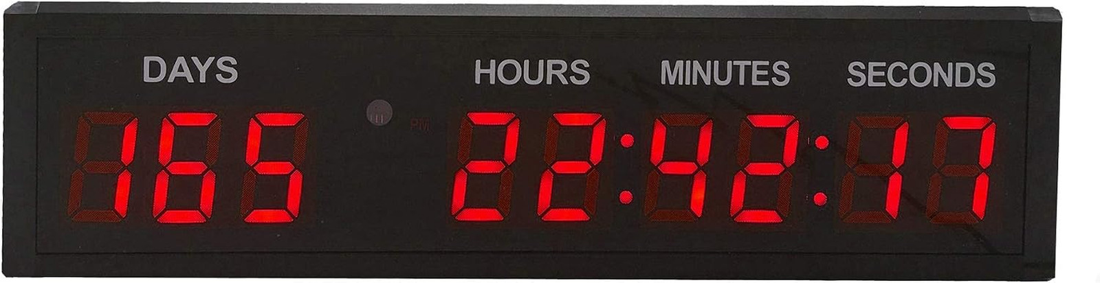 Red 1.8 9Digits Large LED Countdown Count Up Days Clock with Remote Christm