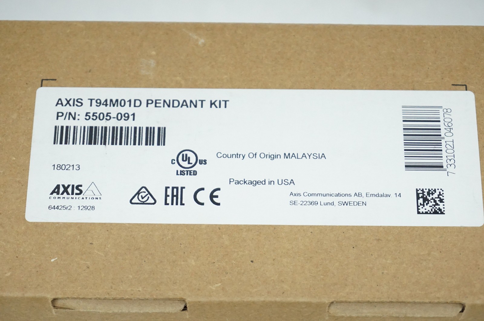 AXIS T94M01D Pendant Mount Kit for Security Cameras