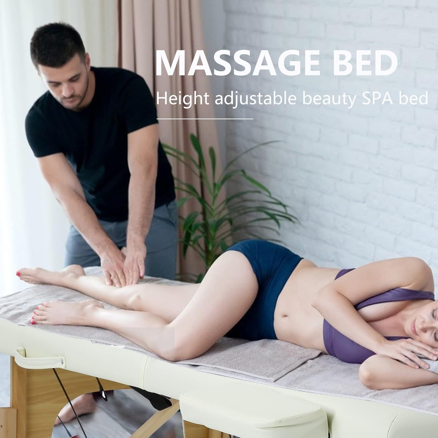 Elegantly Adjustable 24 Inch Portable Massage Table for Professionals & Spa Use