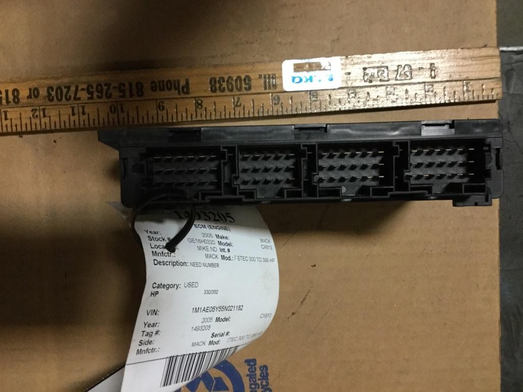 Replaces 2005 MACK E7 ETEC 300 TO 399 HP ENGINE CONTROL MODULE (ECM) , IL