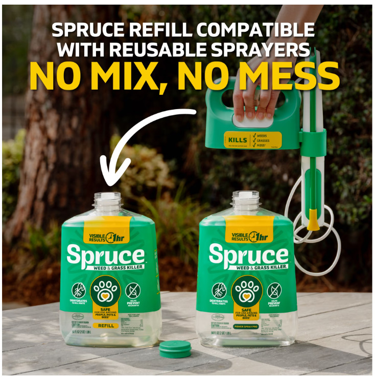Spruce Weed and Grass Killer Power Spray Starter Kit, 64 oz