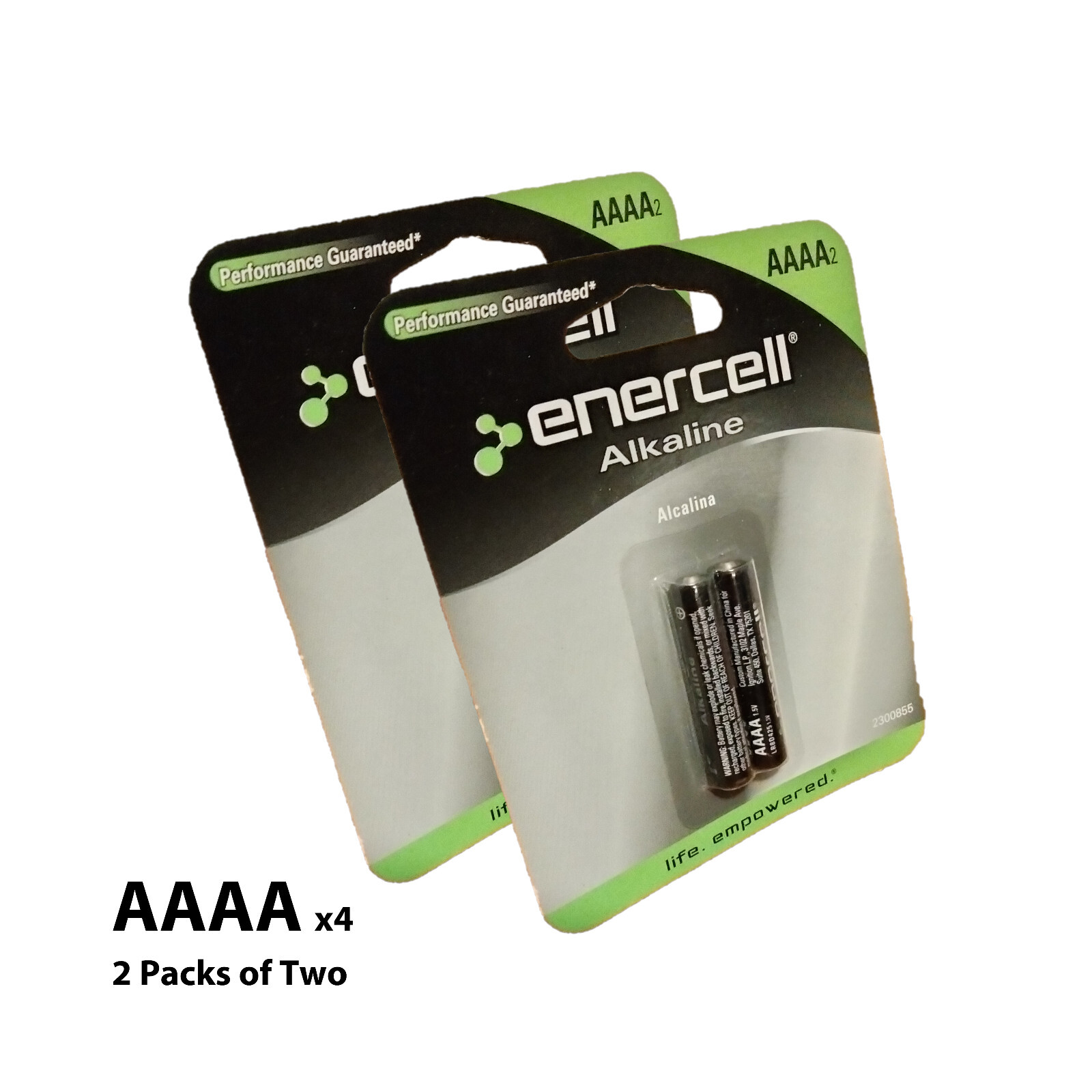 Type AAAA Battery, enercell Brand, Two 2-packs (RadioShack Collectors' Item)