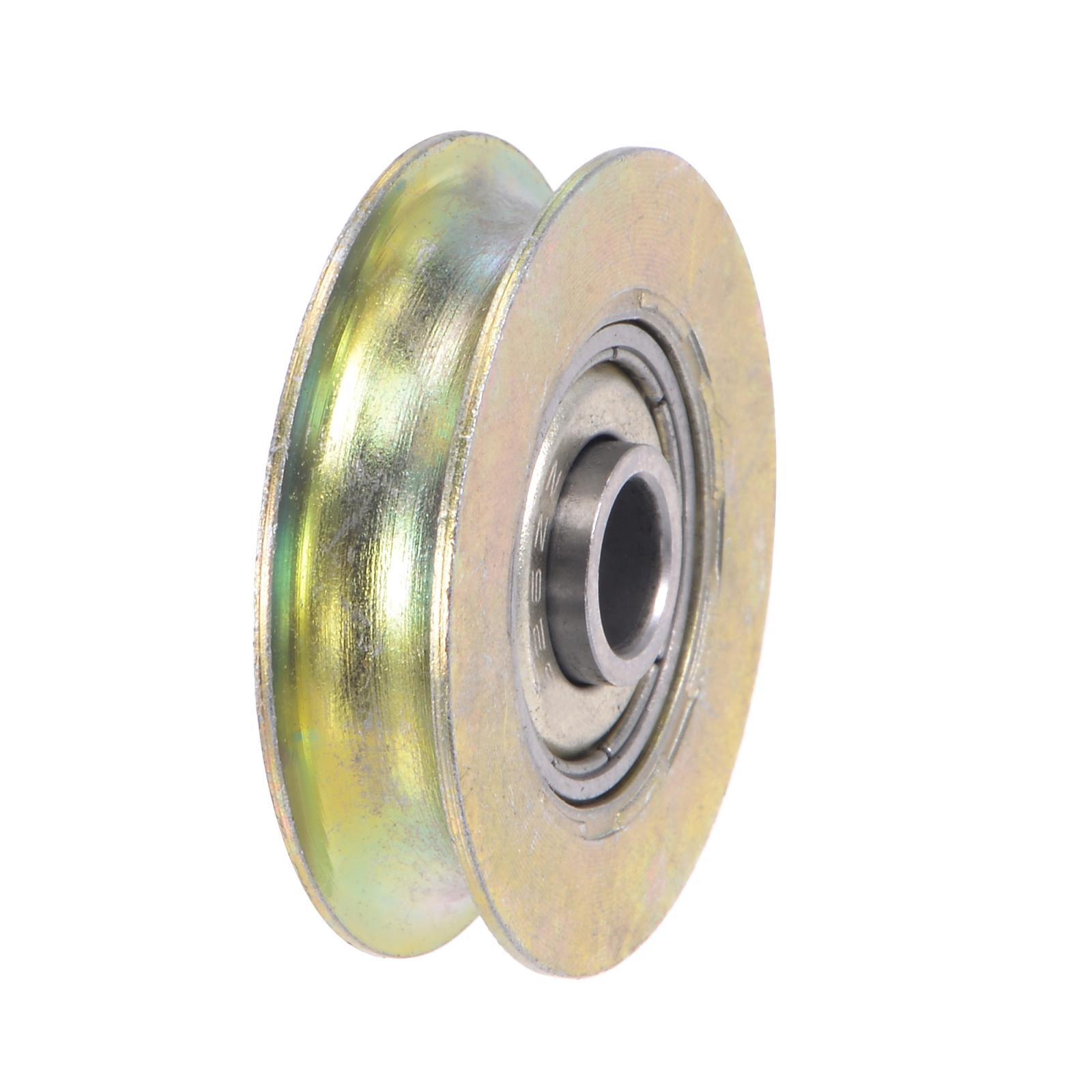Sliding Door Roller U Groove 6.4mm Shaft Hole 32mm Diameter, Bearing Steel, 2pcs