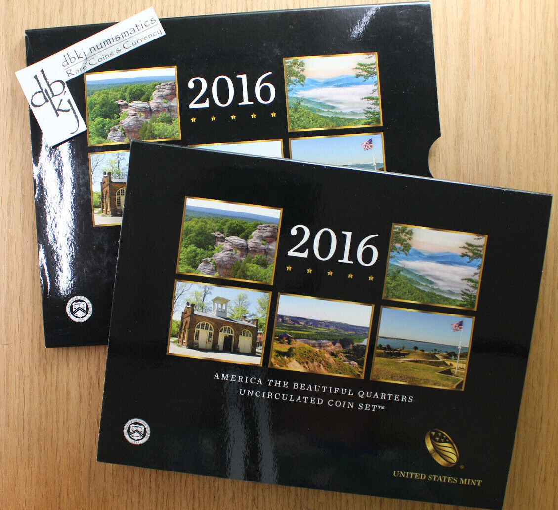 2016 Mint Set - America The Beautiful Quarters - Uncirculated 10 Coin Set P & D
