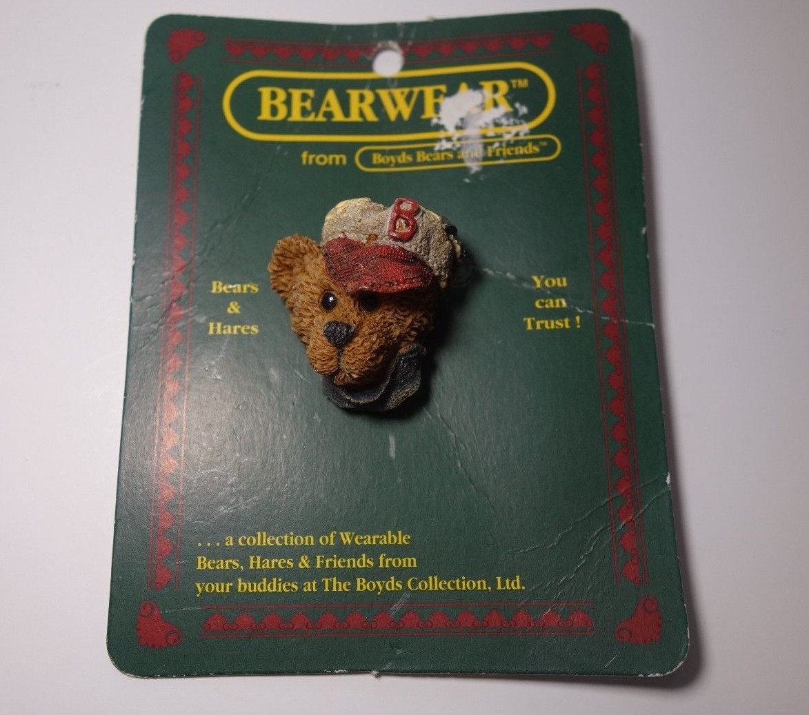 Boyds Bears BearWear "Homer" Baseball Bear Pin #2618